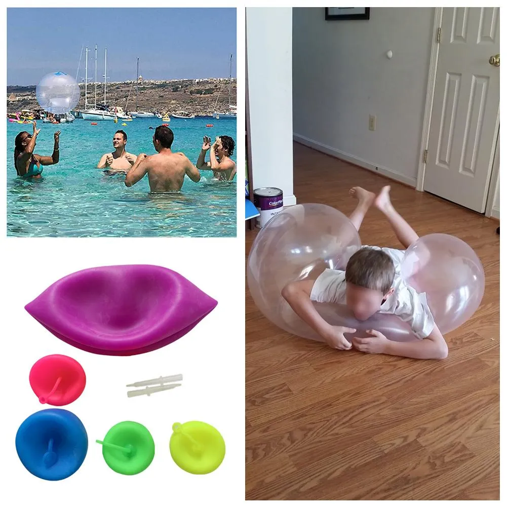 La sfera gonfiabile della bolla gioca l'aerostato trasparente le attività all'aperto dei bambini Accessori della piscina dell'aerostato di salto di TPR