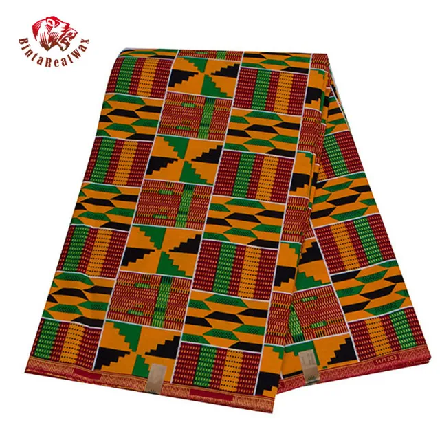 6 Yards Ankara African Real Wax Prints Fabric Cheap-Fabric Binta Real Wax High Quality African Fabric For Party Dress 24FS1380