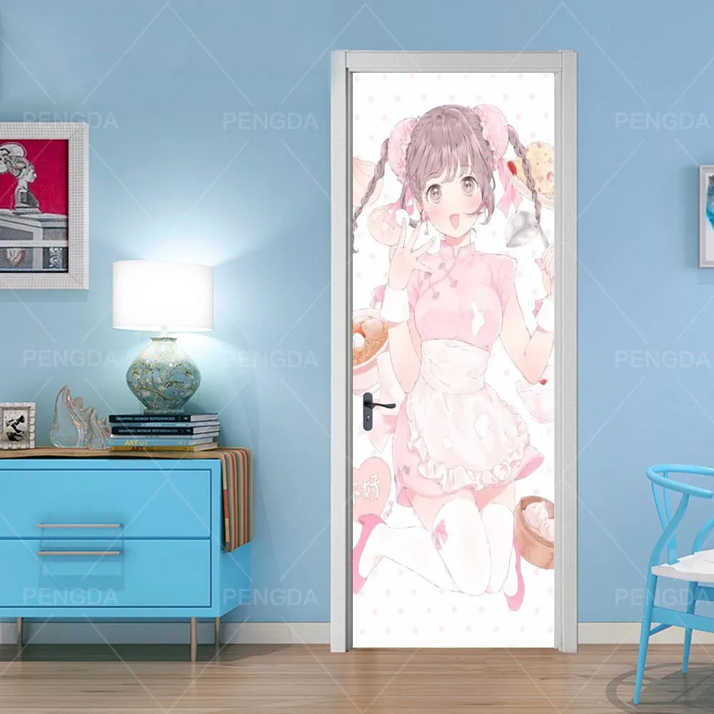 DIY MURAL EMPLAPE WALPEUR ANIME ANIME FILLE AUTOLESIVE AUTOCHERS SUCHANTS AUTOCHER