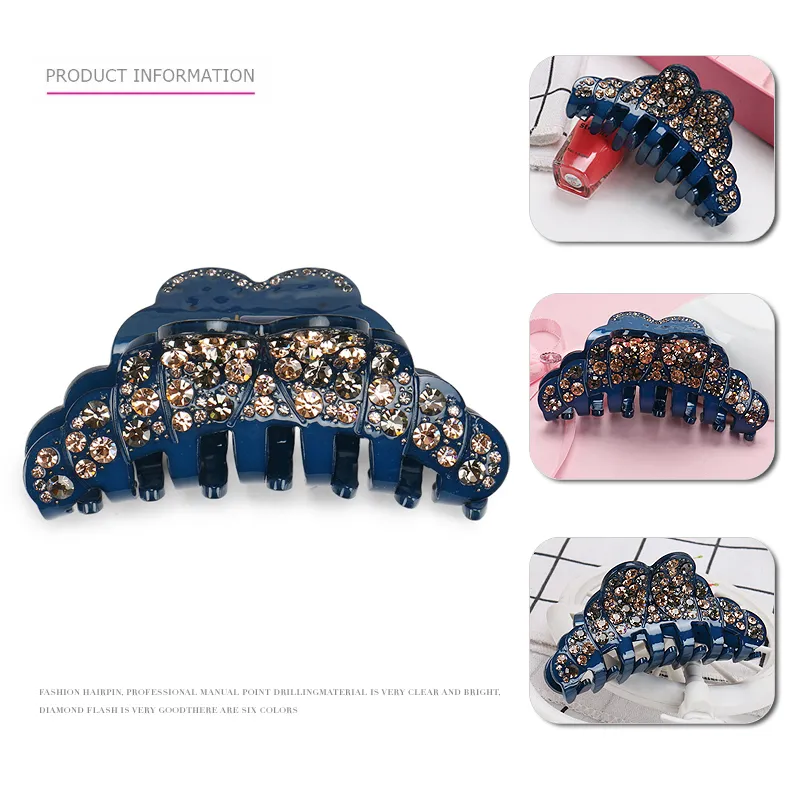 High Quality Expensive rhinestone headband acrylic clip for wedding fashion jewelry party hair claw 501236o