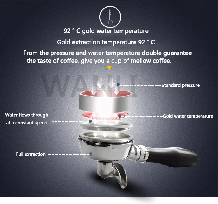 9 Bar Italiana Máquina de Café Semi-automática Cappuccino Milk Maker Americano Café Máquina de Café para Casa Comercial