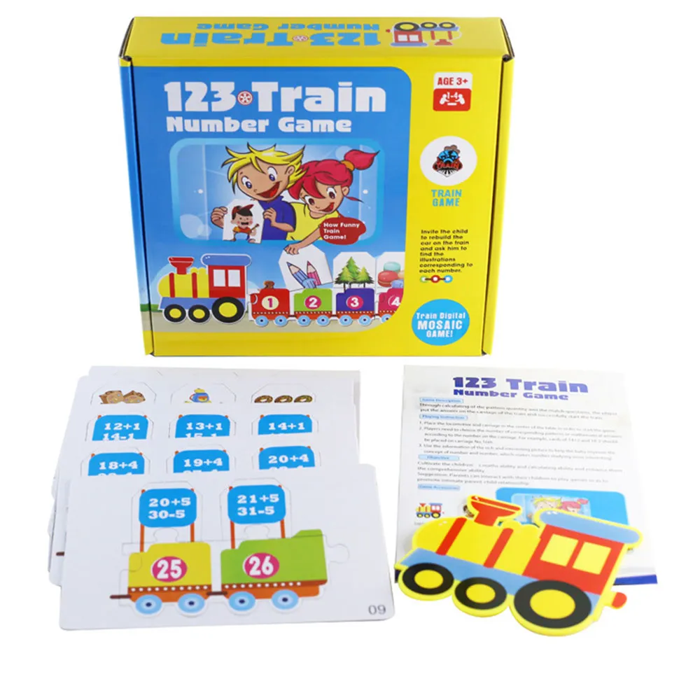 Engelse alfanumerieke treinintelligentie kinderen bordspel speelgoed rente cultivatie leren