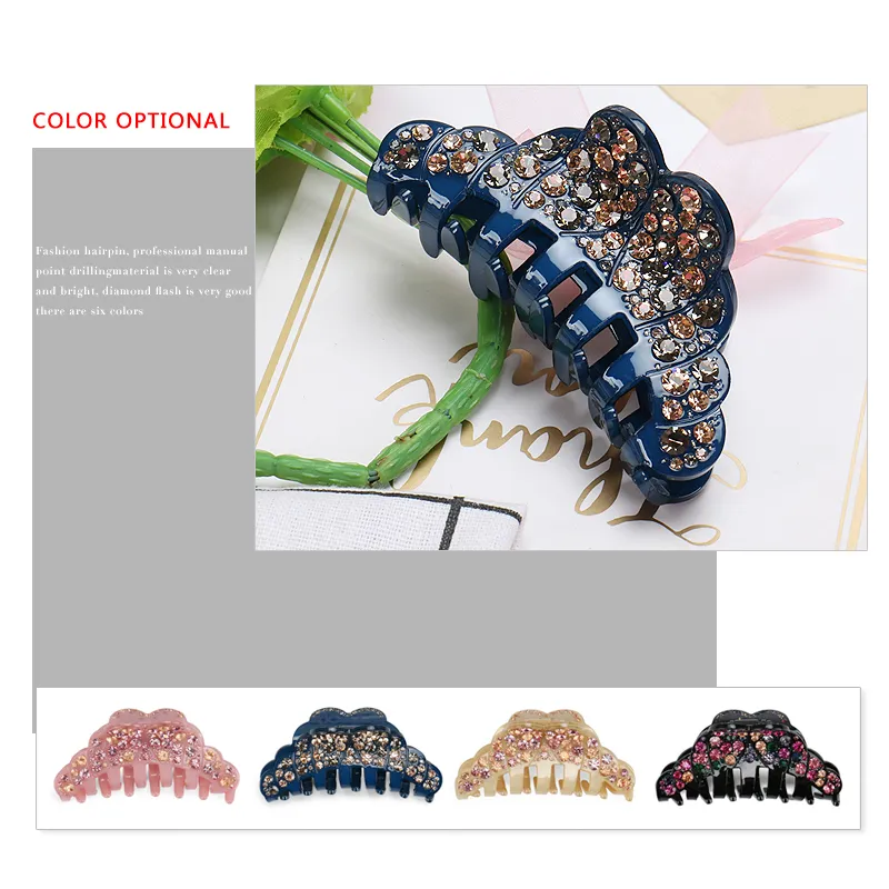 Hoge Kwaliteit Dure strass hoofdband acryl clip voor bruiloft mode-sieraden party haar klauw 501236o