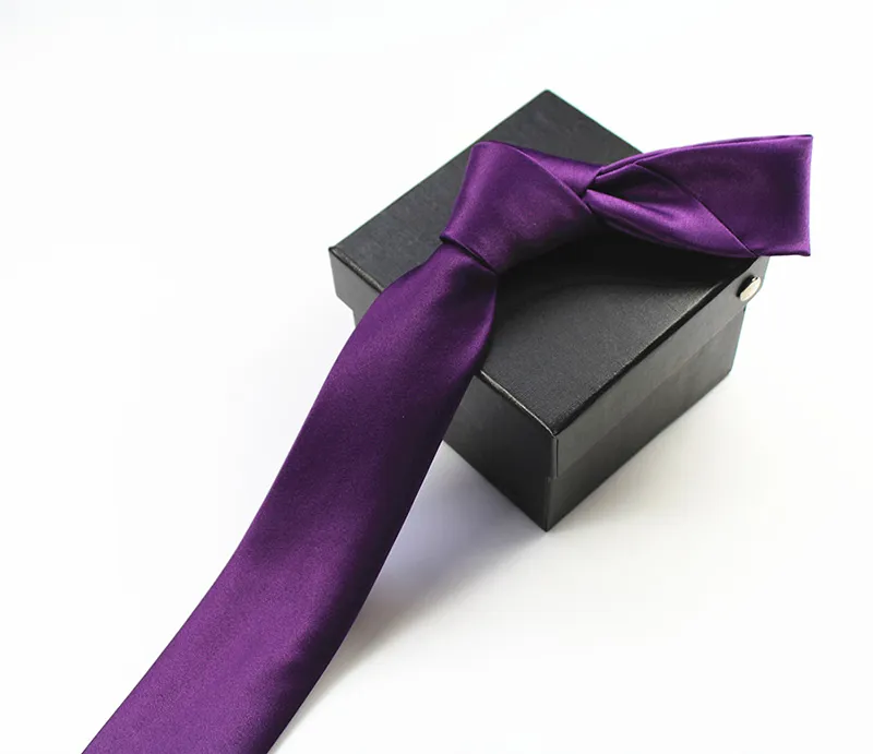 GUSLESON 2020 Hochwertige Herren-Krawatte, einfarbig, 100 % Seide, schmal, dünn, schmal, Gravata-Krawatte für Männer, formelle Hochzeit, Party278K