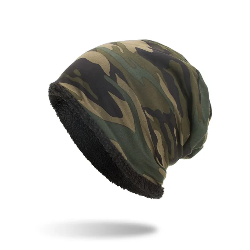 Beanie Skull Caps Camouflage unisex caldo inverno cotone cappelli beanie da sci uomo donna cappello mimetico Fashion207T