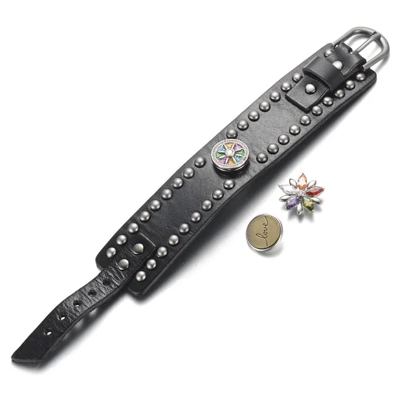 10 шт./лот кожаный браслет с имбирем, ювелирные изделия Vocheng, сменные для 18 мм, кнопка, заклепка, стиль NN-593 101323a