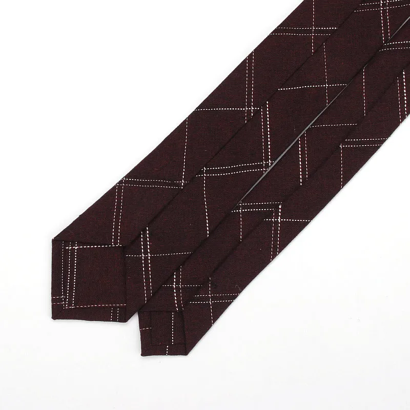 Ianthe 6 centimetri Cravatta da uomo Classica da uomo Cravatta scozzese Formale Business Bowknot Cravatte Maschili in cotone Skinny Slim Cravatte strette Cravat1248T