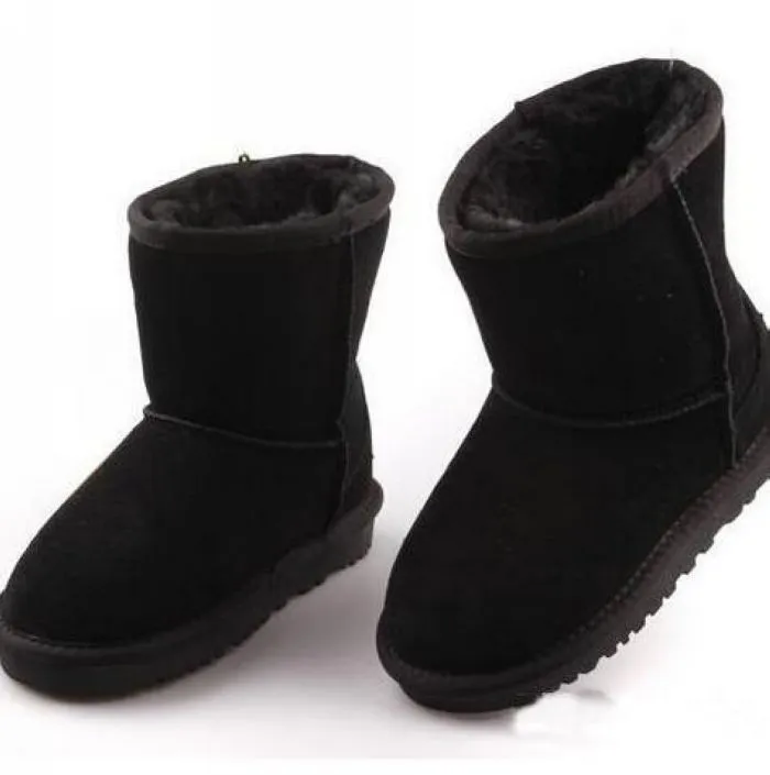 Australia Kids Short Snow Boots Designer Girls Boys Winter Furry Boots Unisex Short Mid Calf Boot Child Warm Shoes Size 22-35