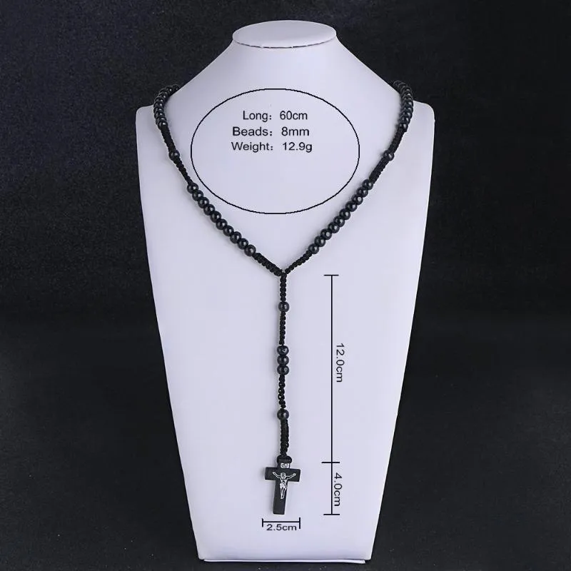 Komi – chapelet catholique orthodoxe en bois de 8mm, colliers de marque, colliers de prière religieux de jésus, perles, bijoux 1208a
