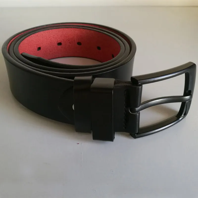 New fashion belts men belt women beltss large gold buckle genuine leather ceinture accessories 3 8cm width with box277Q