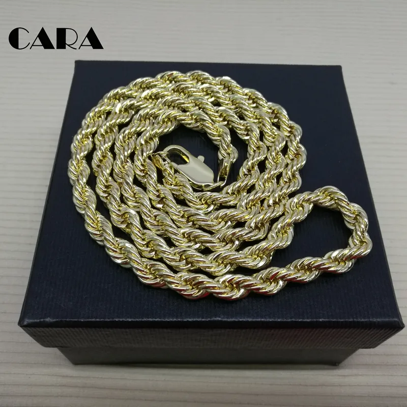 Nouveau rendy 75 cm collier hip hop pour hommes en acier inoxydable 316L 8 mm énorme corde de blé collier chaînes chaîne à maillons CARA110613157