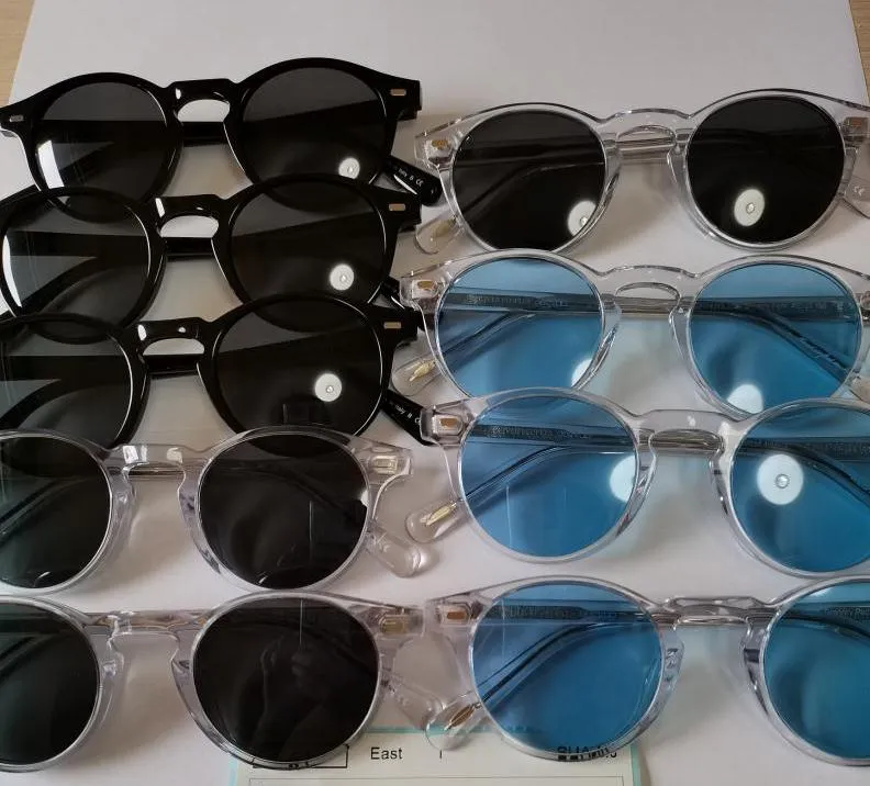 Whole-Gregory Peck Mężczyźni Kobiety okulary przeciwsłoneczne Vintage spolaryzowane OV5186 Retro Sun Glasses OV 5186 z pełnym pakietem266W