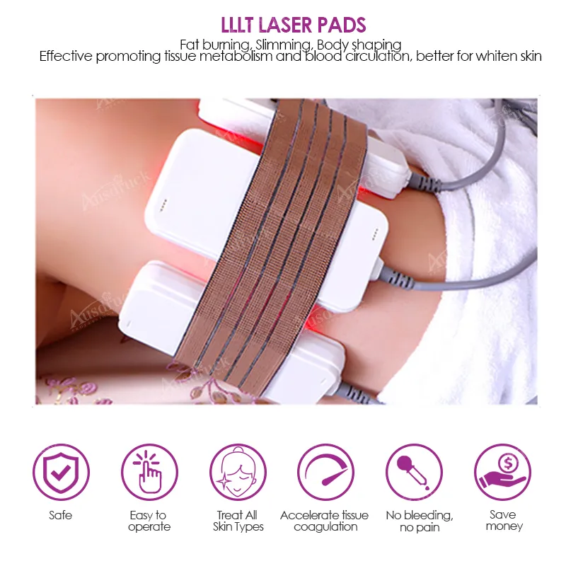 Neue 18 Pads Lipo Laser Schlankheitsmaschine Ultraschall Kavitation Radiofrequenz Vakuum RF Tripolar Multipolar Gesichtspflege Gewichtsverlust