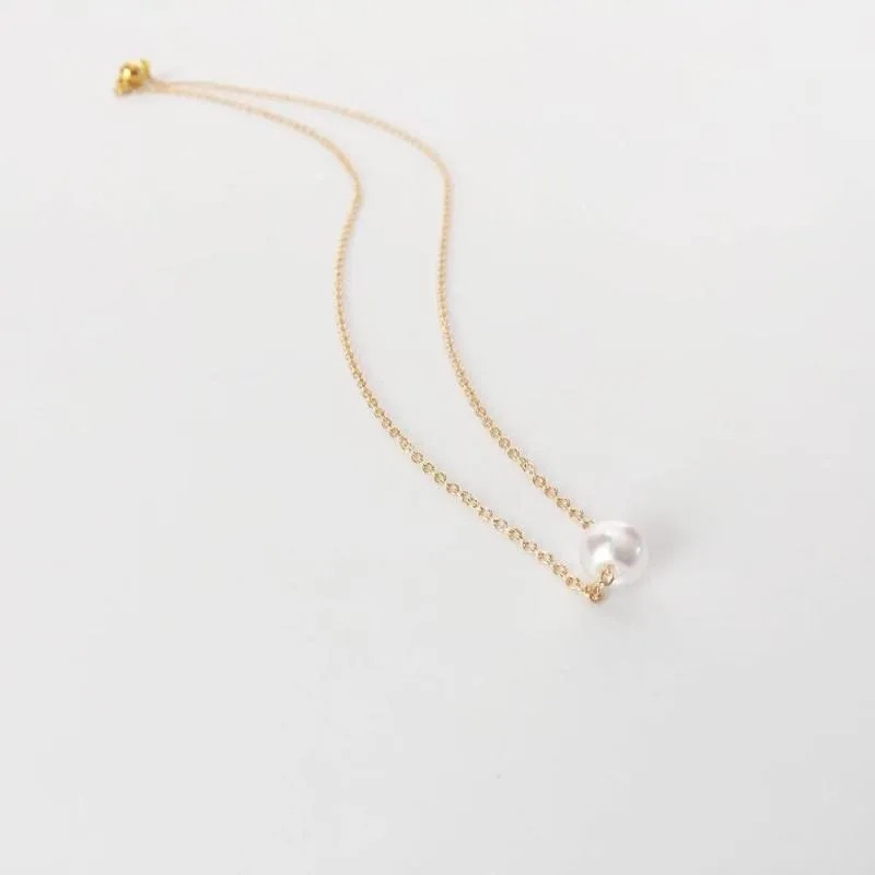 Pendant Necklaces Floating Pearl Necklace Dainty Single Simple Everyday Necklaces Bridesmaid Necklaces1227t