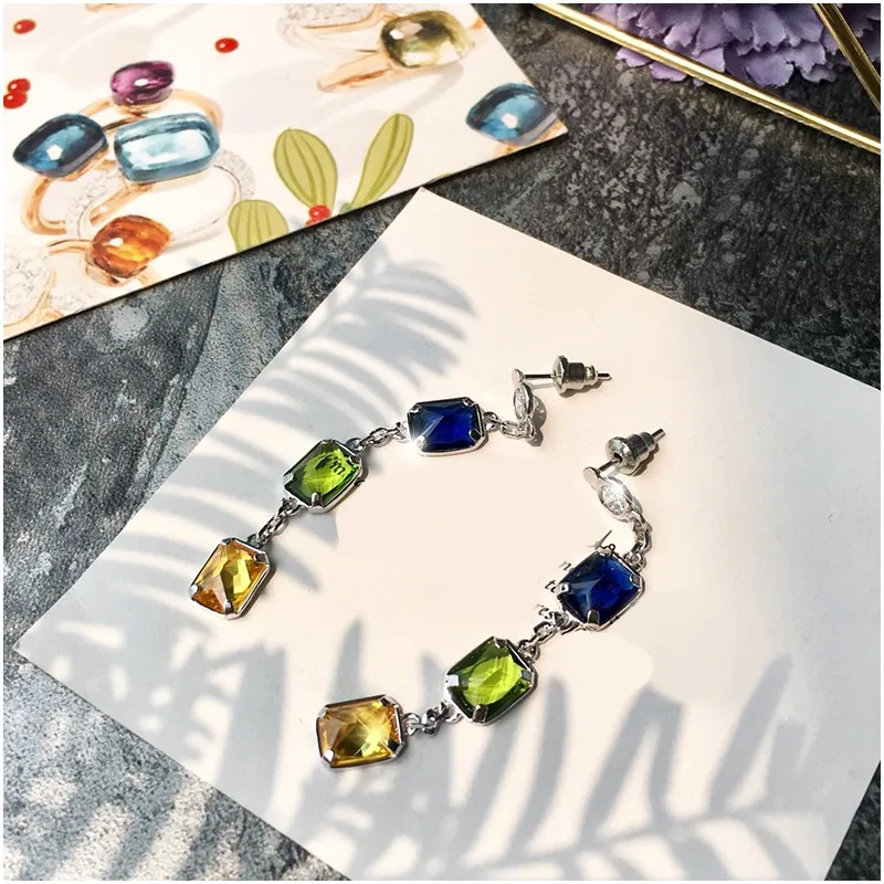 Orecchini pendenti con perline fatti a mano le donne Multi colore lungo bohemien gioielli moda orecchini dichiarazione accessori Jewelry289Z