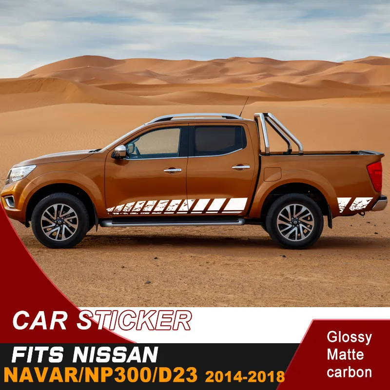 Araba Aksesuarları Yan Kapı Çamur Çamur Grafik Vinil Yarış Sticker Nissan Navara için Özel Uyum 201420196324495