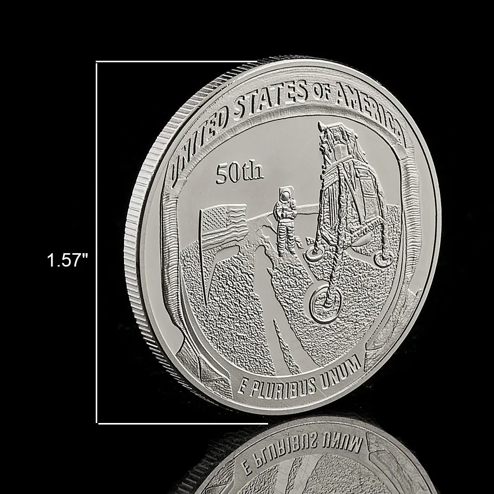 VS Moon Landing Mercury Gemini Apollo E Pluribus Unum Craft In God We Trust Liberty Silver Coin Collectible3231358