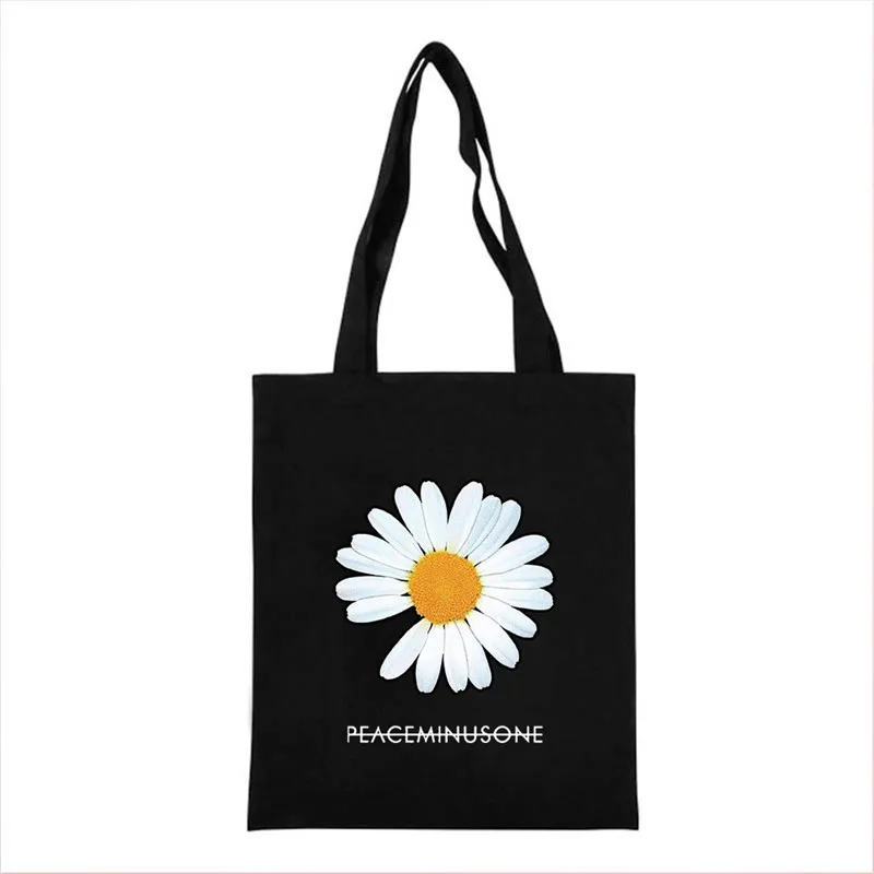 KPOP G-Dragon Daisy Stampa Borsa la spesa PEACEMINUSONE Borsa la conservazione della protezione ambientale Borsa studenti Borsa di grande capacità FH598 200919