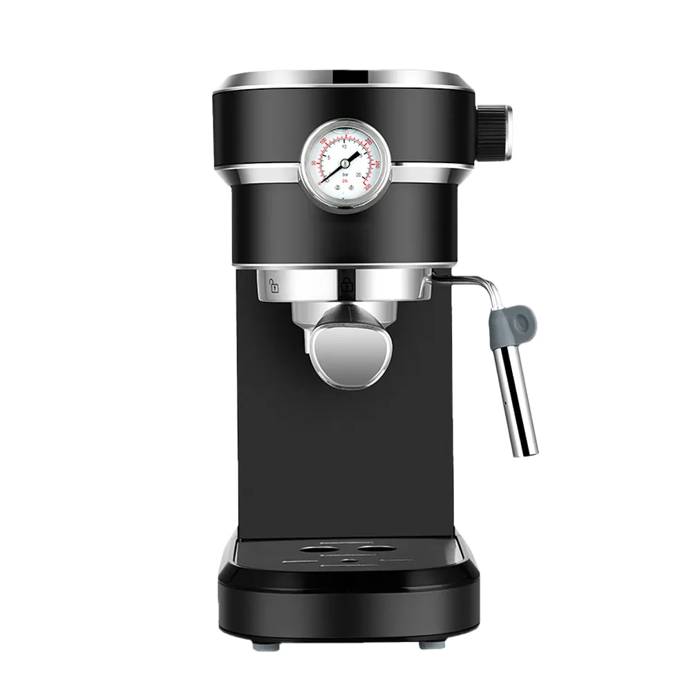 15bar półautomatyczna ekspres do kawy Espresso Ekspres do kawy domowej z funkcją pary mleka czarny kolor 220 V 850W