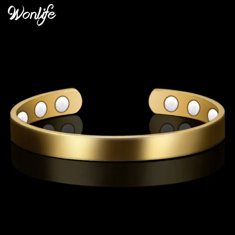 Pulseira de pulseira saudável para feminino terapia com terapia de potência magnetita pulseiras bangles banges homens jóias de saúde copper228h