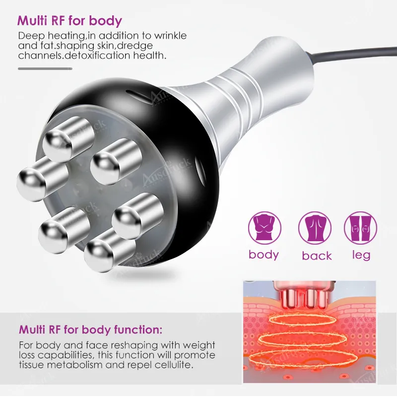 6in1 40k Ultrasonic Cavitation Slimming RF Diode LLLT lipo Laser Cellulite skin lift Red photon beauty Machine