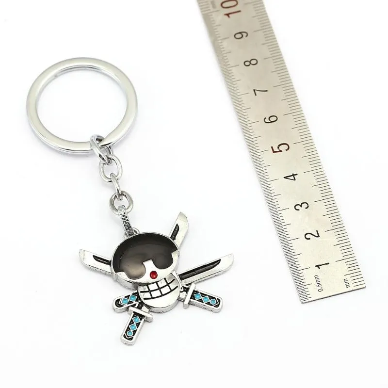 MS Jewelry Anime ONE PIECE Schlüsselanhänger Auto Charm Schlüsselanhänger Luffy Zoro Sanji Nami Schlüsselanhänger Halter Chaveiro Pendant315Y
