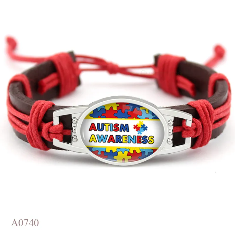 Autisme Bewustzijn Sterke Kanker Armbanden Vlinder Geel Oranje Roze Lint Lederen Charme Armbanden Unisex Vrouwen Mannen Jewelry212d