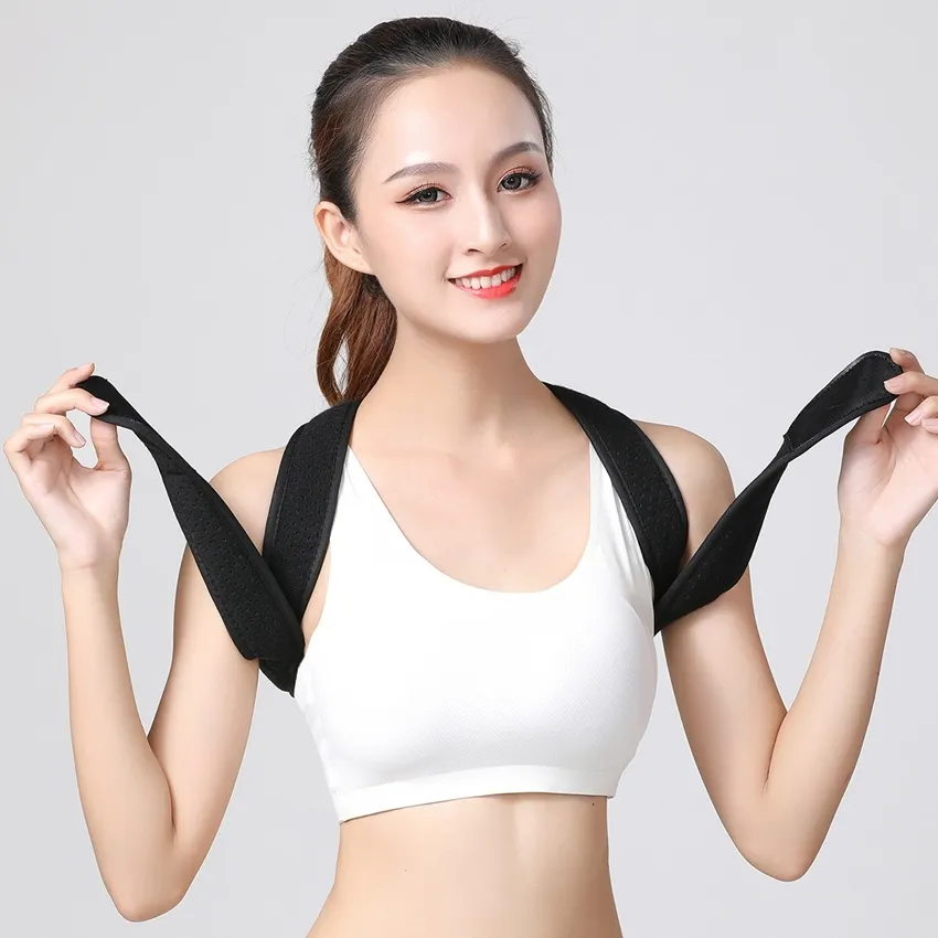 Verstelbare houding Corrector Back Shoulder Support Juiste Brace Riem Mannen Dames Braces ondersteunt Terug Schouder Houdscorrectie