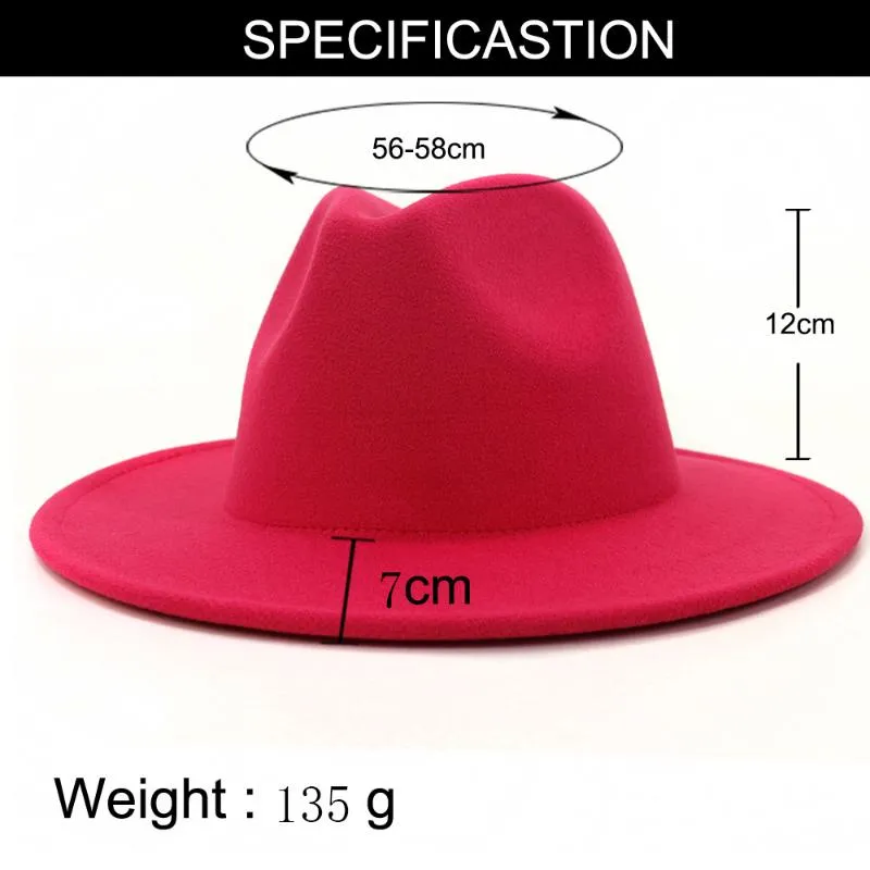 Chapéus de borda mesquinho qbhat rosa e limão verde retalhos lã feltro fedora mulheres grande panamá trilby jazz boné chapéu sombrero mujer253r