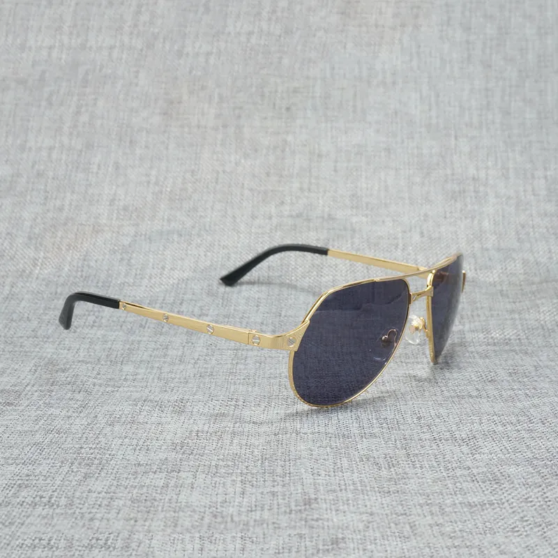 Occhiali da sole vintage santos uomini a doppio raggio ovali occhiali da sole da sole donna club telaio metallico esterno gafas oculos accessori22218030
