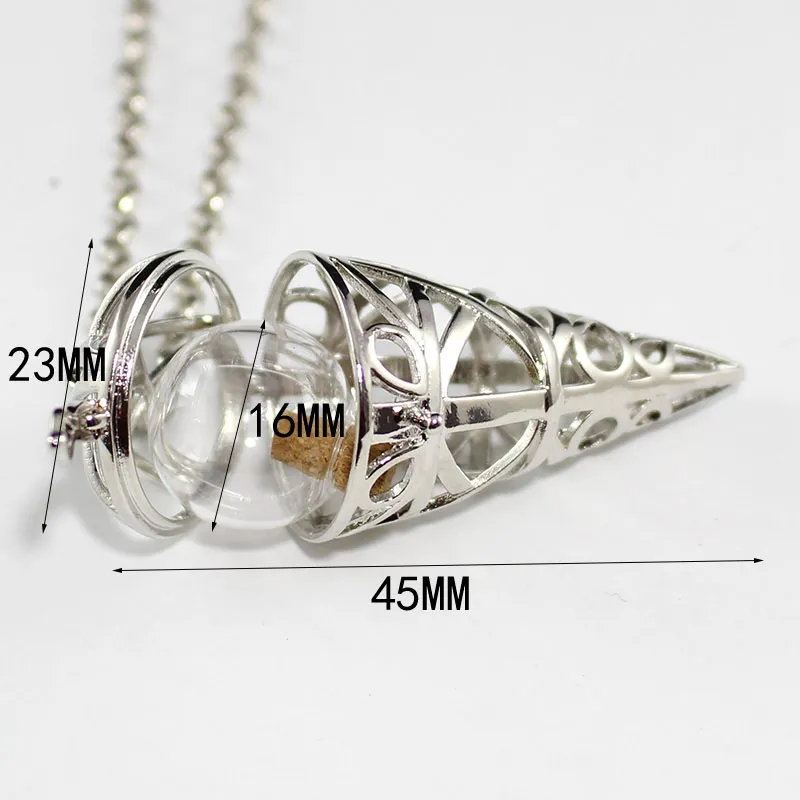 45x23MM Gold Star Pentagram Locket Memorial Locket Cone Pendant Memorial Ash Keepsake Cremation Jewelry240N