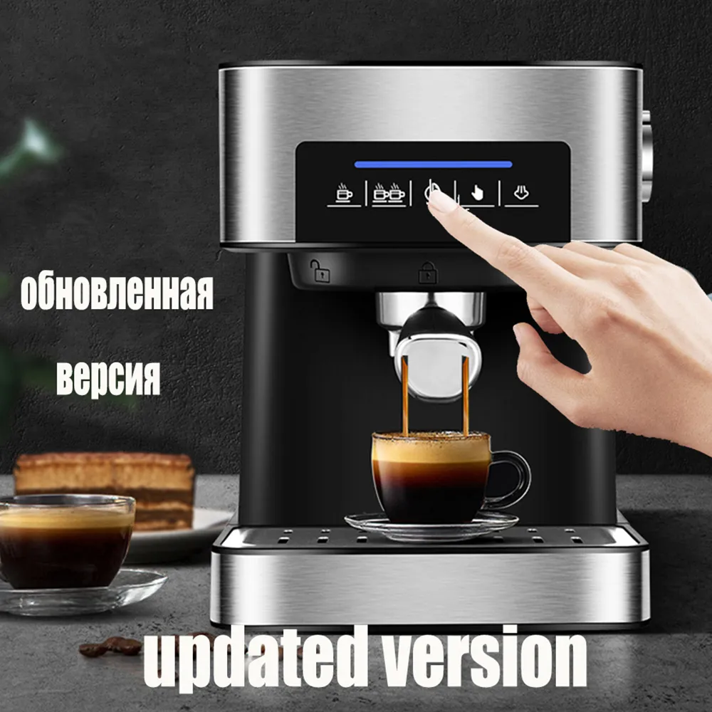 1.6L Espresso Electric Coffee Machine Express Electric Pame Coffee Maker Electric Milk Frother Kitchen Appliances 220V