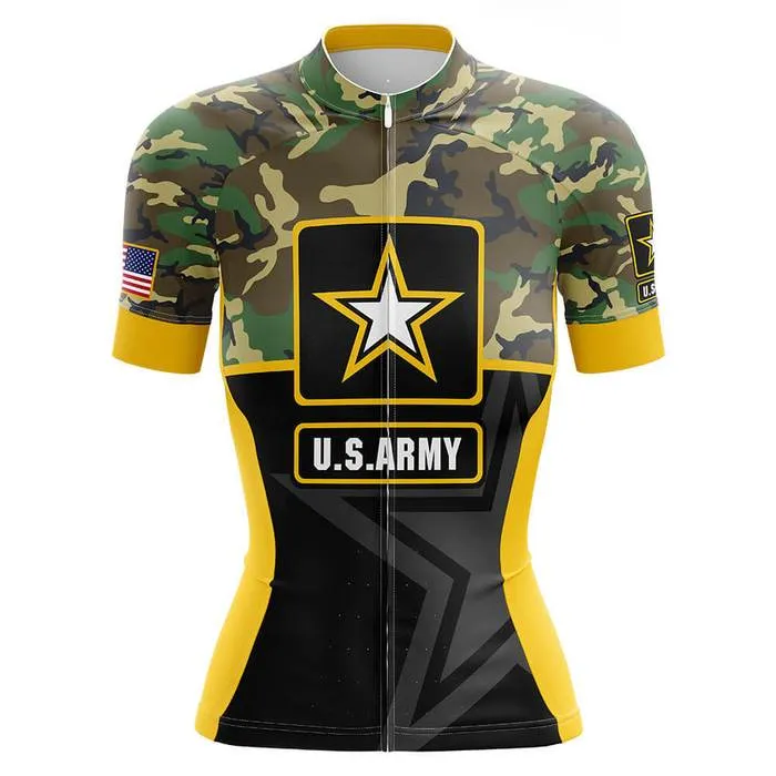 2022 conjunto de camisa de ciclismo feminina do exército dos eua roupas de bicicleta respirável anti-uv roupa de bicicleta de manga curta225k