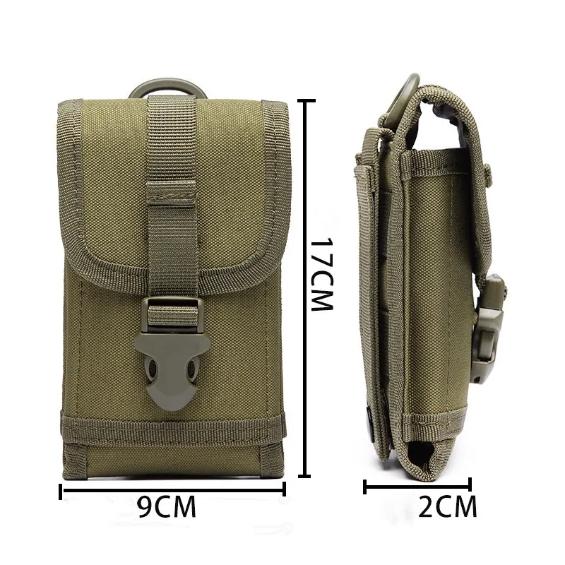 Tactical Backpack Molle Bag Phone Belt Pouch 600D Nylon Phone Cases Outdoor Camouflage Hiking Hunting Camping Travel Waist Bag255E