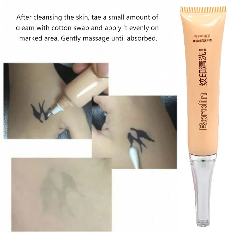 Tryck rengöring av borttagning Skin Tattootool Permanent Makeup Lip Eyebrow Tag Tattoo Remover Salon Cream Gel Geary Care Painless1007961