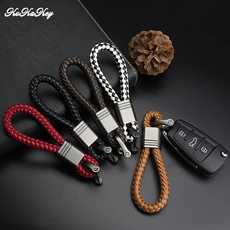 KUKAKEY PU Leder Auto Schlüsselanhänger Schlüsselanhänger Emblem für Infiniti KIA LADA Land Rover Schlüsselanhänger Kettenhalter Fob1248u