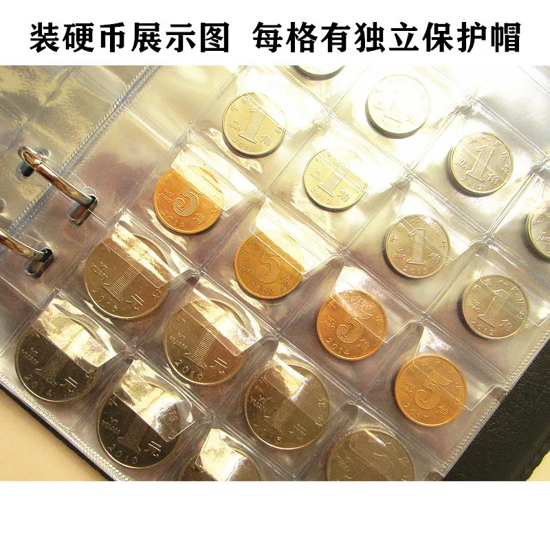 Coins Storage Book Commemorative Coin Collection Album Holders Collection Volume Folder Hold MultiColor Empty Coin C097292001