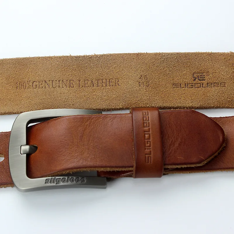 GEERSIDAN Nieuwe designer hoge kwaliteit lederen herenriem vintage brede pin gesp riem voor mannen mannelijke jeans strap1215V