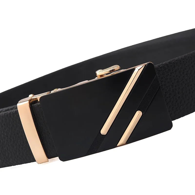 Himunu Fashion Cowhide Men Belt Canting Belts de diseño de lujo para hombres Bebas de metal Cinturón Hombre adolescente ZJ042465