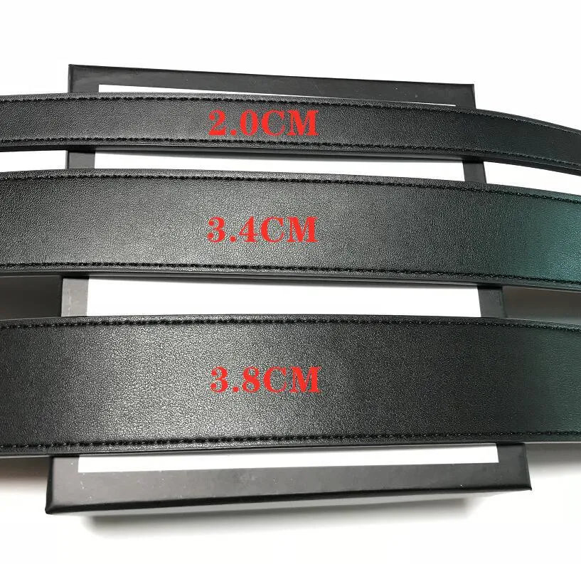 Cinto de moda cinturões de fivela de fivela de designer europeu 2 0cm 3 4cm 3 8cm de largura Men e mulheres cientia clássica com cintura com box234u