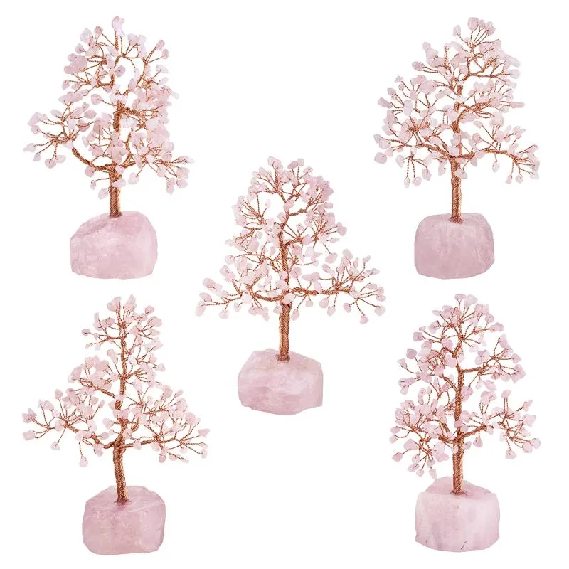 Bolsas de jóias Tumbeelluwa Árvore de dinheiro de cristal natural com ornamentos de estatueta de base de pedra preciosa para FengShui Riqueza Lucky Home Decor 181m