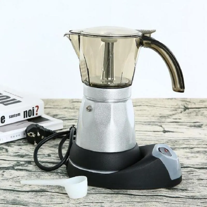 Caffettiera elettrica portatile da 300 ml Caffettiera per caffè espresso in acciaio inossidabile Caffettiera per caffè espresso Filtro per macchina per caffè espresso italiano