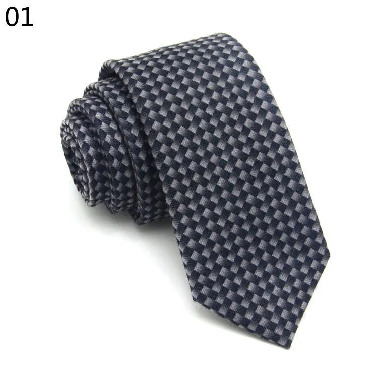 Linbaiway Cravatte da uomo in tessuto simil lana uomo Cravatte sottili in cotone a righe da uomo Cravatte sottili da lavoro Corbatas Logo personalizzato269u