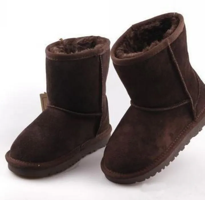 Australie enfants bottes de neige courtes Designer filles garçons hiver bottes à fourrure unisexe court mi-mollet botte enfant chaussures chaudes taille 22-35