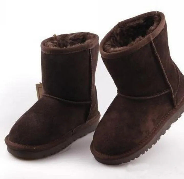 Vendita calda Bambini di marca Ragazze Stivali Scarpe Inverno Caldo Bambino Ragazzi Stivali Stivali da neve bambini Scarpe calde di peluche bambini