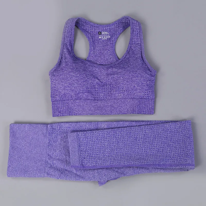 Roupas de treino de folga para mulheres de duas peças esportes conjunto fitness terno yoga ginásio vestuário top e leggings sets 220330