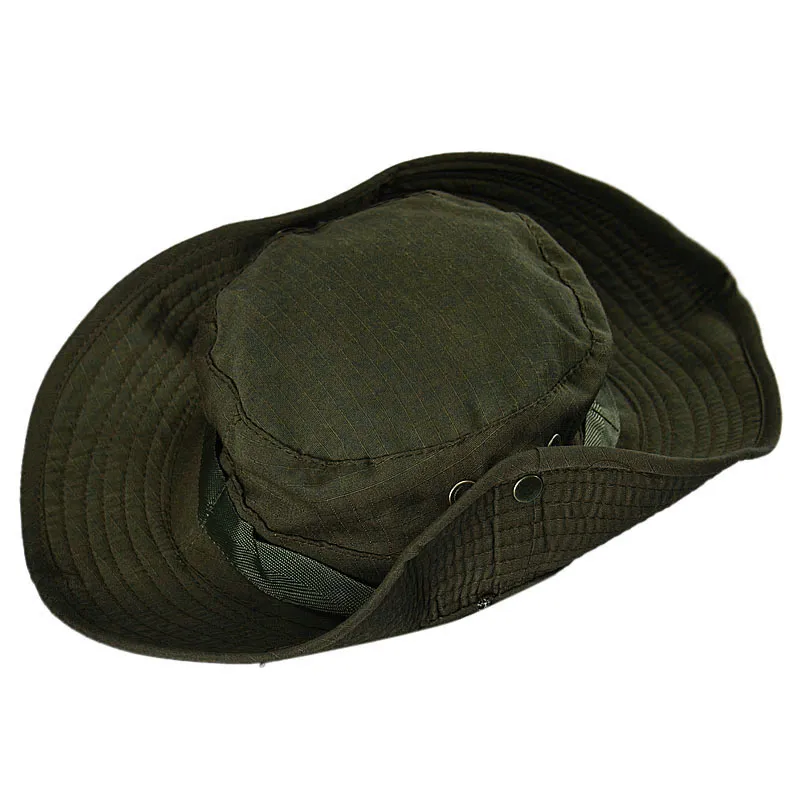 Chapeau seau chapeau boonie pêche extérieure large capuche unisexe rastin cap de chasse camouflage soleil randonnée 10 31294z