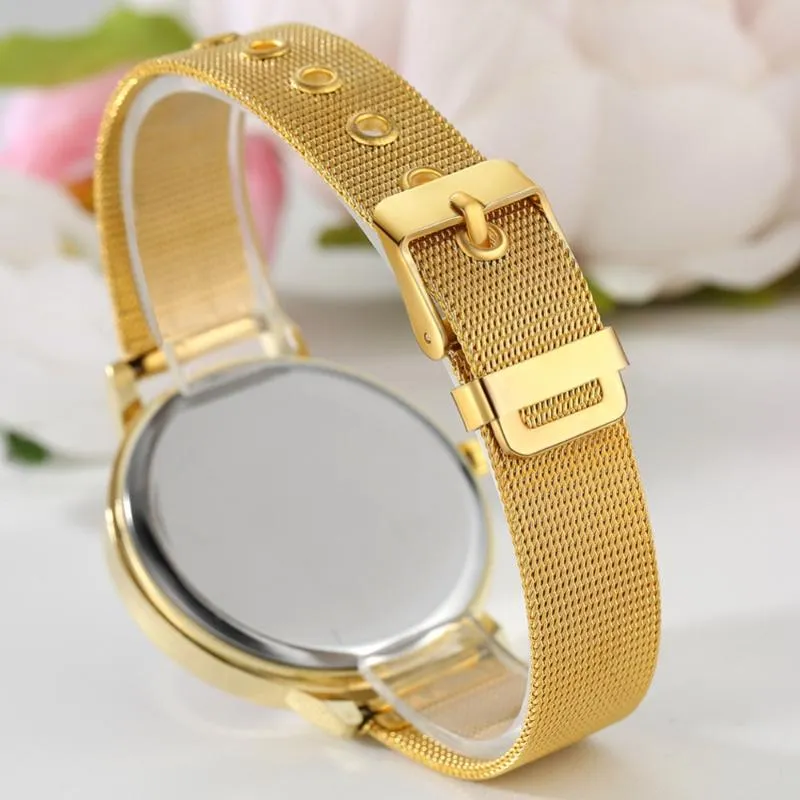 2020 Nowy luksusowy zegarek damski srebrny zegarek ze stali nierdzewnej kobiety damskie sukienki kwarcowe kwarcowe zegar na rękę 22293