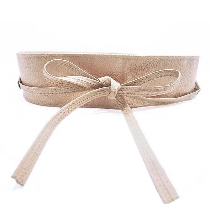 KLV – ceinture en cuir souple pour femmes, large, à nouer autour de la taille, style Boho, haute qualité, 208j