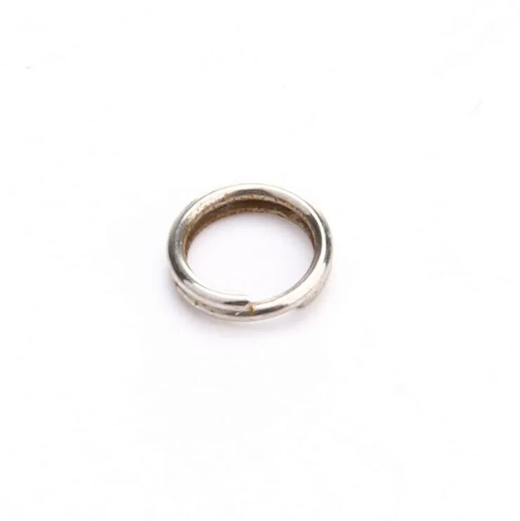 1000 pezzi di anelli di pesca in acciaio inossidabile anelli spaccati esca resistente anello solido esche ad anello 7mm 150lbs297M